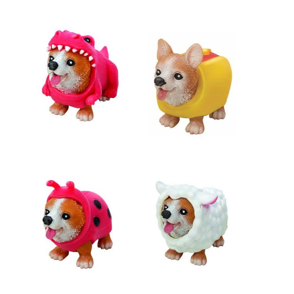 Schylling 4 Pocket Pups Squeeze Party Puppies- Adorable Removable Costum…